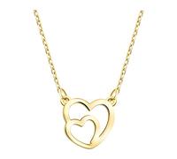 Sofia Milani - Collier pour Femme en Argent 925 - Plaqué Or - avec Pendentif en Forme de Cœur - N0591