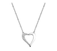 Sofia Milani - Collier pour Femmes en Argent 925 - avec Pierres de Zircon - avec Pendentif en Forme de Cœur - 50323