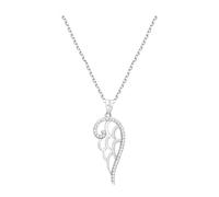 Sofia Milani - Collier pour Femmes en Argent 925 - avec Pierres de Zircon - avec Pendentif en Forme de Plume Aile Ange - 50257