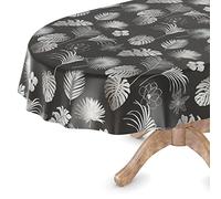 Sofia Nappe en toile cirée lavable, rectangulaire, ronde, ovale, de qualité supérieure, gaufrée, élégante, ovale, 140 x 180 cm