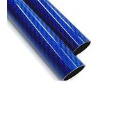 SOFIALXC Lot de 2 tubes en fibre de carbone 3K bleu brillant pour quadricoptère RC avions - 30 x 28 x 500 mm