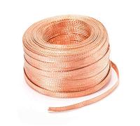 SOFIALXC Plat Cuivre Pur Braid Haute Flexibilité du Câble De Cuivre Nu Tresse Longueur: 20 m / 65,6 Pieds Largeur: 4 mm Épaisseur: 1 mm