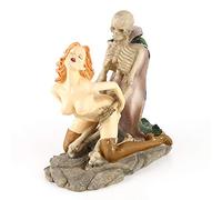SOFIALXC Statues squelette en résine pour couple Enrapturé dans l'amour Artisanat Figurines pour la maison, bar, fête, bureau, décoration de décoration