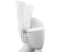 Sofias Closet Womens 1930's 1920's Charleston Headdress Fancy Feather Flapper Headband Gangster Mol by Sofias Closet