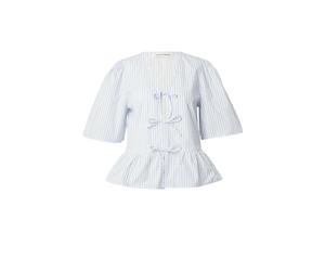 Sofie Schnoor Chemisier bleu clair / blanc, Taille L