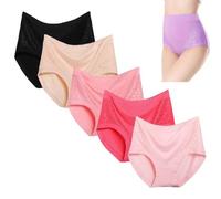 SofiLace - Culotte élégante et confortable en coton pour femme âgée - Taille haute - Anti-fuite - Culotte de contrôle du ventre, 5 pièces - A, 3XL-11XL