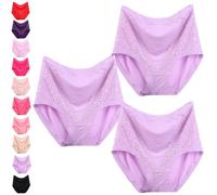 SofiLace - Culotte élégante et confortable en coton pour femme âgée - Taille haute - Anti-fuite - Culotte de contrôle du ventre, 3 pièces - I, 5XL-11XL