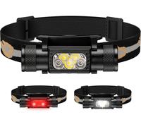 Sofirn H05b Super Bright 2322 Lumens Led Rechargeable Headlamp Red High Cri Led Headlamp With 15 Brightness Modes For Hiking Running Work Fishing