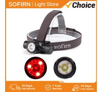 Sofirn HS21 lampe frontale 2000lm torche à Induction infrarouge 18650 USB C lampe de poche Rechargeable SFT40 rouge Led phare puissant IP65