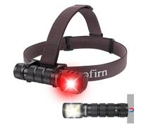Sofirn HS42 Lampe frontale LED rechargeable - Lumière rouge blanche - Lampe frontale rechargeable 2100 lumens - Étanche IPX6 - Lampe de casque super lumineuse pour le camping, la randonnée, le thrower