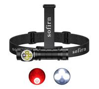 sofirn HS43 3200LM Lampe Frontale avec Lumière Rouge, Floodlight, LED Rechargeable IPX6 TYPE-C pour Camping, Randonnée, Pêche, Travail, Sport