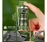 Sofirn Sc13 519a Small Torch,5k Colour Temperature,Colour Restoration,1100lm,150m,Mini Flashlight With Lanyard And Tail Magnet,Ipx8,Al6061,Flashlight For Camping Hiking