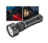 Sofirn SD11 Lampe de Plongée, 5000LM, CRI 90, Lampe de Poche Rechargeable avec Lumière Rouge 660NM, 3000K-6500K, USB-C, IPX8, avec Filetage de 1/4" et Laisse de Sécurité, pour Photographie Sous-Marine