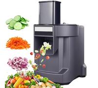 Soflightmok Hachoir à LéGumes, Robot Culinaire 100w, Coupe-Pommes De Terre éLectrique, Trancheuse Et DéChiqueteuse Automatique D'Oignons avec Base AntidéRapante Et Filet De Nettoyage ASingleHead