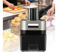 Soflightmok Hachoir à LéGumes, Robot Culinaire 100w, Coupe-Pommes De Terre éLectrique, Trancheuse Et DéChiqueteuse Automatique D'Oignons avec Base AntidéRapante Et Filet De Nettoyage B3in1