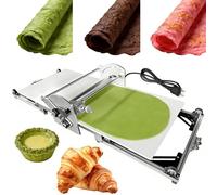 Soflightmok Laminoir à pâte électrique 40 Pouces Pliable, INOX 304, Épaisseur Réglable 2-30 mm, Double Sens Avant/Arrière, Laminoir Pâtisserie Professionnel pour Croissants Pizza Viennoiseries