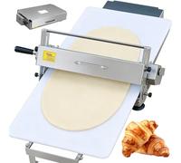 Soflightmok Laminoir à pâte Pliable Manuel Professionnel en INOX 304 - Machine compacte 2 Tailles, réglage précis 2-25 mm, Rouleaux Double Sens pour pâte feuilletée, Pizza et Croissants Maison Small