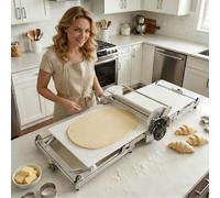 Soflightmok Laminoir éLectrique Professionnel - Machine à Laminer La PâTe Pliable 40" X17,7 avec éPaisseur RéGlable De 2 à 30Mm, Laminoir en Acier Inoxydable pour Croissants, Tartes, PâTe FeuilletéE