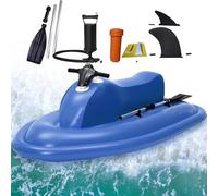 Soflightmok Scooter sous-Marin 500w+Bateau à Moteur éLectrique D'éTé Jet Ski Bateau Gonflable, HéLice sous-Marine Batterie 10 000 Mah TéLéCommande,Charge Maximale 200Kg,BlueOnlyboat