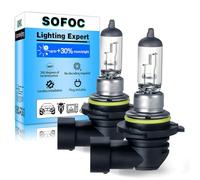 SOFOC 9006 Ampoule HB4 Phare 12V 55W Blanc Chaud Halogène P22D 1800Lm 30% Plus Lumineux Feu Antibrouillard Feu de Croisement Anti-Éblouissement 2Pcs