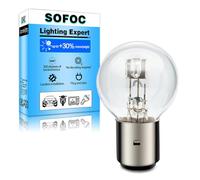 SOFOC Ampoule BA20D (H6/S2) 6V 45/40W Halogène Phare Moto G40 Blanc Chaud Double Filament Feux de route/croisement Base à baïonnette à broches symétriques 180° 1Pcs