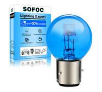 SOFOC Ampoule BA21D 6V 45/40W Halogène Phare Moto G40 Blanc Double Filament Feux de route/croisement Base à baïonnette 3 broches 120° 1Pcs