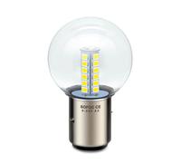 SOFOC - Ampoule LED BA20D pour Phare de Moto G40 Compatible 6V 12V 24V AC6-30V 2W 500LM 2835 25SMD Double Fonction (Feux de Route/Croisement) Jaune 1Pièce
