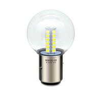 SOFOC - Ampoule LED BA20D pour Phare de Moto G40 Compatible 6V 12V 24V AC6-30V 2W 500LM 2835 25SMD Double Fonction (Feux de Route/Croisement) Blanc 1Pièce