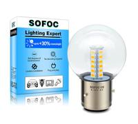 SOFOC Ampoule LED BA21D Blanc chaud G40 pour Phare Moto Voiture 1Pcs | 6V-30V AC/DC • Conception G40 1:1 • 3 broches 120° • Feu route/croisement • Éclairage 360° • Branchement direct • Sans erreur