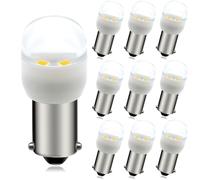 SOFOC Ampoule LED BA9S pour Machine de Jeu Arcade Pinball 12V AC/DC Blanc Chaud Culot Baïonnette Voyant Tableau de Bord 10Pcs