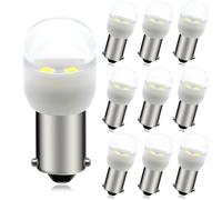 SOFOC Ampoule LED BA9S pour Machine de Jeu Arcade Pinball 12V AC/DC Blanc Culot Baïonnette Voyant Tableau de Bord 10Pcs