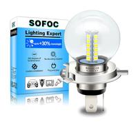 SOFOC Ampoule LED H4 HB2 Blanc 6-30V G40 Phare Moto Voiture 1Pcs | 6V-30V AC/DC • 9003/HB2 • Feu de route/croisement • Conception G40 1:1 • Éclairage 360° • Branchement direct • Sans erreur