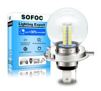 SOFOC Ampoule LED H4 HB2 Jaune 6-30V G40 Phare Moto Voiture 1Pcs | 6V-30V AC/DC • 9003/HB2 • Feu de route/croisement • Conception G40 1:1 • Éclairage 360° • Branchement direct • Sans erreur