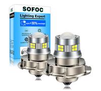 SOFOC Ampoule LED P26S Blanc Froid 6V DC Allumage Instantané Éclairage Uniforme à 360° pour Feu de Route Moto Scooter, Feu Antibrouillard & DRL 2Pièces