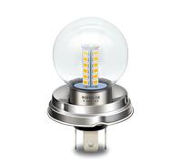 SOFOC - Ampoule LED P45T pour Phare de Moto G40 Compatible 6V 12V 24V AC6-30V 2W 500LM 2835 25SMD Double Fonction (Feux de Route/Croisement) Blanc chaud 1Pièce
