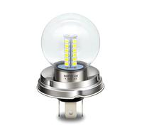 SOFOC - Ampoule LED P45T pour Phare de Moto G40 Compatible 6V 12V 24V AC6-30V 2W 500LM 2835 25SMD Double Fonction (Feux de Route/Croisement) Blanc 1Pièce