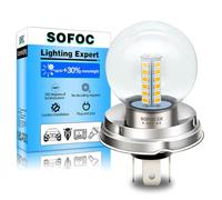 SOFOC Ampoule LED P45T R2 Blanc chaud G40 pour Phare Moto Voiture 1Pcs | 6V-30V AC/DC • Feu de route/croisement • Conception G40 1:1 • Base à bride • Éclairage 360° • Branchement direct
