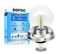 SOFOC Ampoule LED P45T R2 Blanc G40 6V-30V pour Phare Moto Voiture 1Pcs | 6V-30V AC/DC • Feu de route/croisement • Conception G40 1:1 • Base à bride • Éclairage 360° • Branchement direct