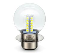 SOFOC - Ampoule Phare Moto LED P36D G40 6V 12V 24V AC6-30V 2W 500LM 25LEDs 2835SMD Double Faisceau (code/route) Blanc 1 pièce