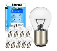 SOFOC BA15D 24V 21W/5W Ampoule blanc chaud feu stop intérieur 180°Broche Double contact Culot baïonnette S25 10Pièces