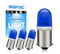 SOFOC BA9S Ampoule LED 12V DC Bleu Tableau de Bord Auto/Avion/Bateau T4W H6W Décoration Fêtes & Équipement Industriel Lampe Témoin Panneau 4Pcs