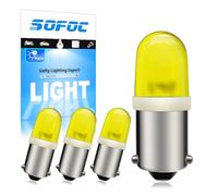 SOFOC BA9S Ampoule LED 12V DC Jaune Tableau de Bord Auto/Avion/Bateau T4W H6W Décoration Fêtes & Équipement Industriel Lampe Témoin Panneau 4Pcs