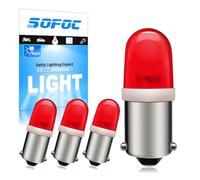 SOFOC BA9S Ampoule LED 12V DC Rouge Tableau de Bord Auto/Avion/Bateau T4W H6W Décoration Fêtes & Équipement Industriel Lampe Témoin Panneau 4Pcs