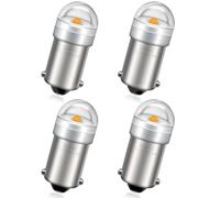 SOFOC BA9S Ampoule LED 6V 12V 24V 6-30V AC/DC 3000K Blanc Chaud BA9 T4W 233 53 Ampoules pour Plafonnier Voiture Coffre Plaque Immatriculation .etc 4pcs