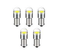 SOFOC BA9S LED Bulb White 6000K 6V AC/DC Ampoule de Plafonnier, Lampe de Lecture, Plaque d'Immatriculation, Coffre, Éclairage d'Habitacle BA9 53 T4W 5Pcs