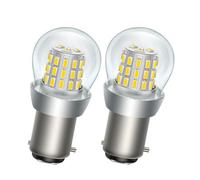 SOFOC BAX15D Ampoule LED 6V 12V DC Blanc Chaud Feu de Recul Diurne Lumière Plafond Pour Automobile RV Camping-Car Bateau etc. 3014 39SMD 1000Lm Plus Brillant 2Pcs