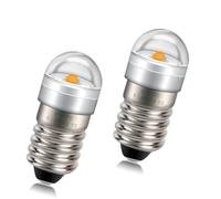 SOFOC E10 Ampoule Torche LED 6-30V AC/DC 3000K Blanc Chaud Lumière Décorative DIY Lampe Indicateur Extérieur/Phare Vélo Lampe de Poche Pour Maintenance 2Pcs
