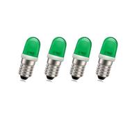 SOFOC-E10 LED Ampoules 12-220V Non Polarité Idéal pour Équipement Industriel & Phare de Vélo Guirlandes Lumineuses de Noël 0.5W Prêt à Brancher Vert 4Pcs