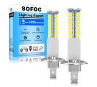 SOFOC H1 Bulb LED Headlight P14.5S Blanc 2W 6V 12V 24V 6-30V AC/DC Prêt pour Canbus pour Feu Antibrouillard/Feu de Route/Feu de Croisement & DRL 2Pièces