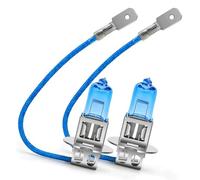 SOFOC H3 Ampoule PK22S 12V 100W Blanc Froid 6000K Phares 1500Lm +30% Luminosité Feu de Jour Route/Croisement Feu Auxiliaire Halogène 2Pcs